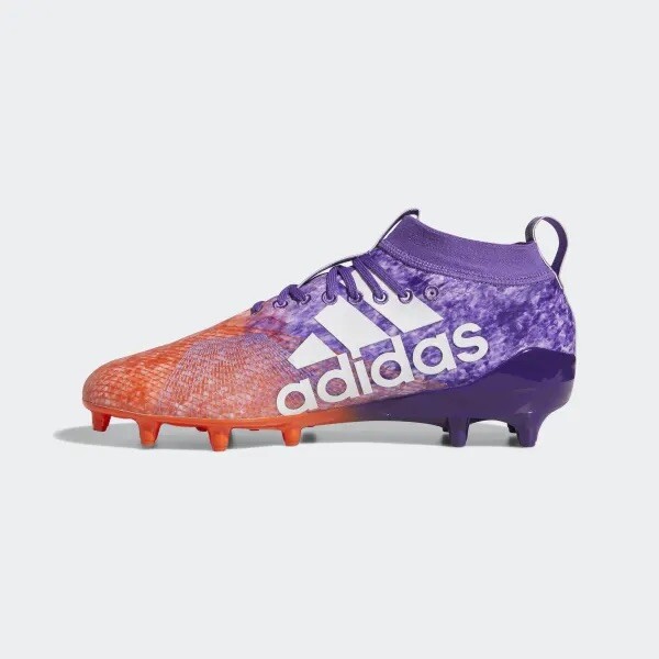 purple and orange cleats