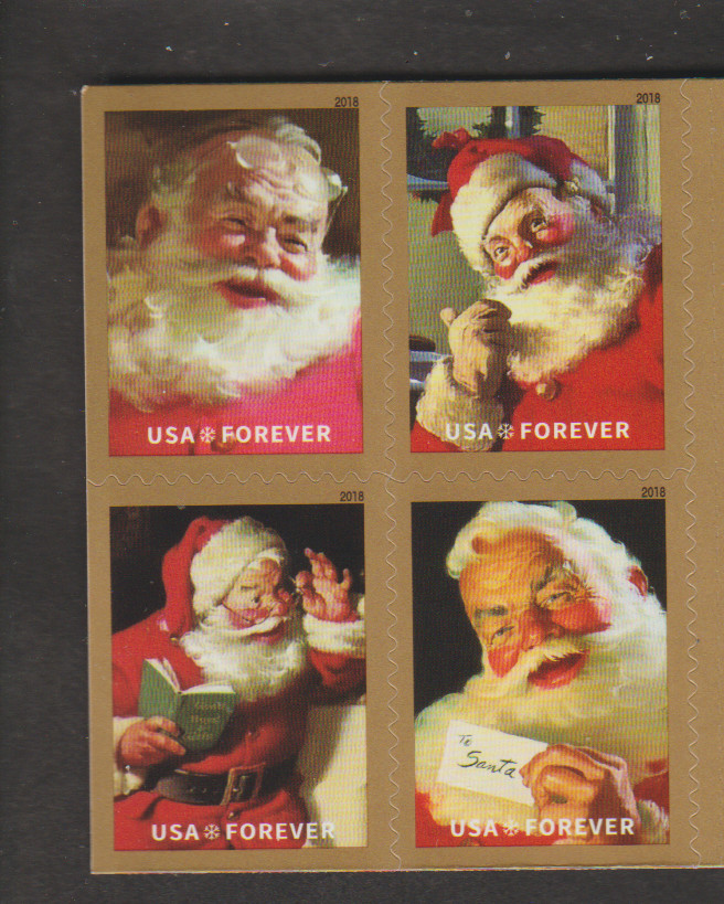 2018 US 5332-5335 BOOKLET BLOCK OF 4 SPARKLING HOLIDAYS FOREVER RATE MNH