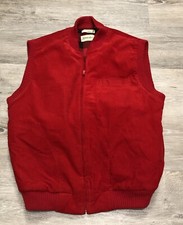 Vintage St Johns Bay Women s Size Large Red Corduroy Vest