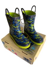 Boys Rain Boots Lily and Dan blue and green size 11/12 new with box