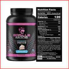 WHEY PROTEIN Recover Build Muscle Birthday Cake 30 Servings GORILLA MIND