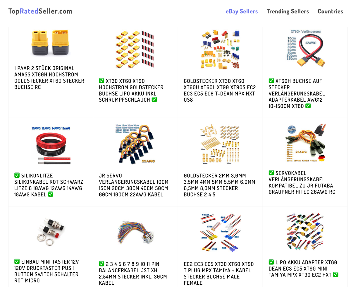 EMSea Adapterkabel - 3 Stück Bananenstecker Auf JR Servostecker Für RC Ladegeräte
