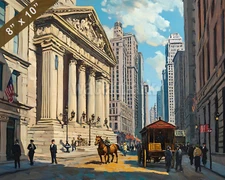 Historic trading post on Wall Street oil painting 8x10 Print 9.33.51AM 8.47.39PM