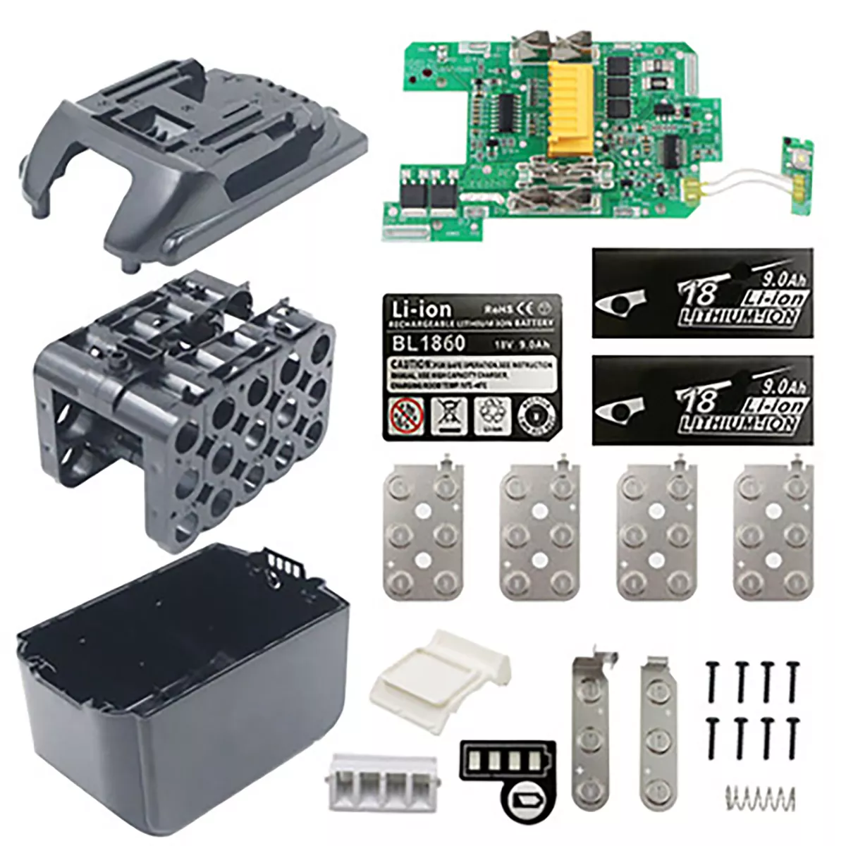 For MAKITA 18V 9Ah Li-ion Battery PCB Board Battery Housing Set Repair  Accessory