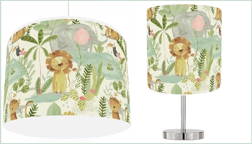 TRENDS DECOR JUNGLE FRIENDS LION choose from Lamp Shade , Stick Lamp or Bundle Reusable