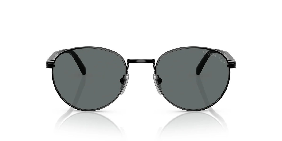 Prada PR B51S Black/Dark Grey Polarized (1AB-5Z1) Sunglasses 