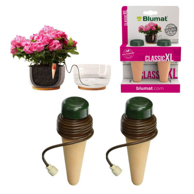 Blumat Classic XL (2 Stakes) Automatic Self Watering/Houseplants/Vacation/Indoor