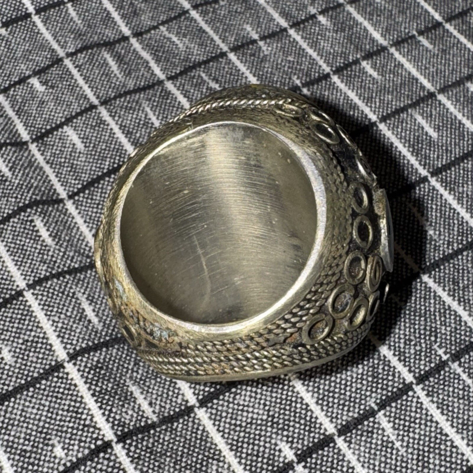 Vintage Middle Eastern Oversized Ring, Galloping … - image 9