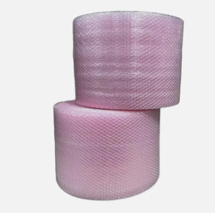 3/16" Small Bubble Pink Cushioning Wrap Anti-Static Roll 700'x12" Wide 700FT 12" - Image 3 of 3