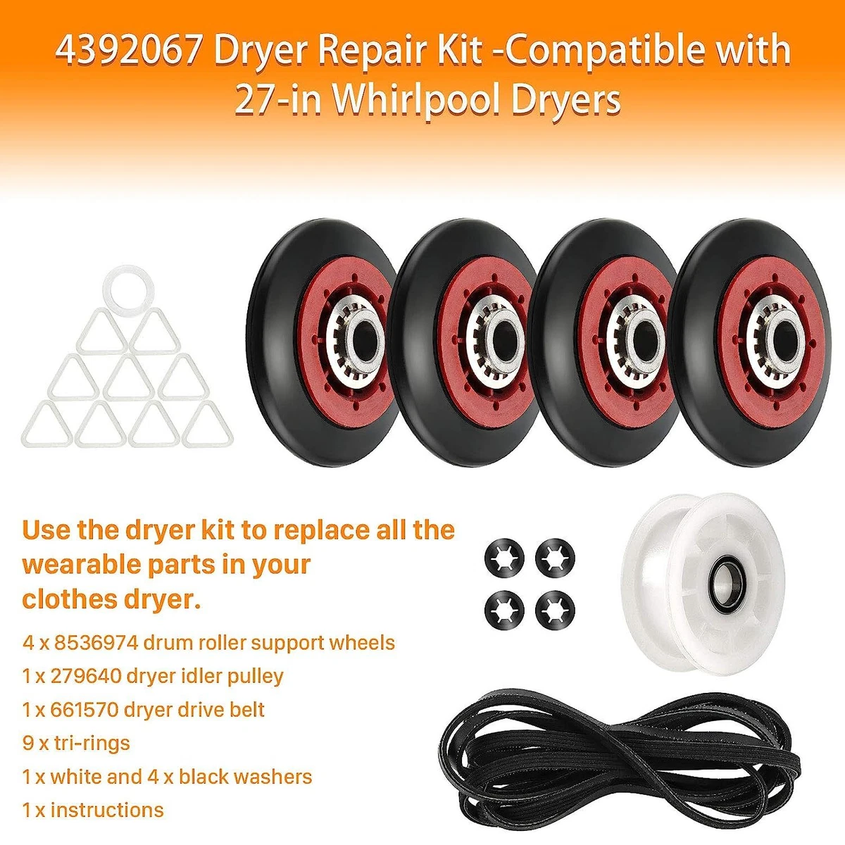 DE2067 (4392067) Dryer Maintenance Kit for Whirlpool (661570 