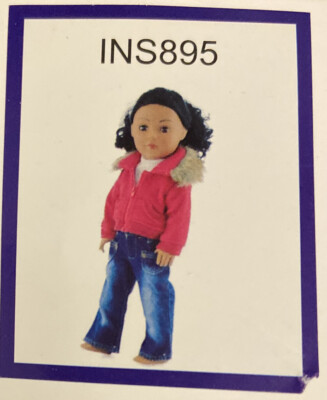 Emily Rose Doll Clothes Fur Hoodie & Jeans fits 18'' dolls NEW nos