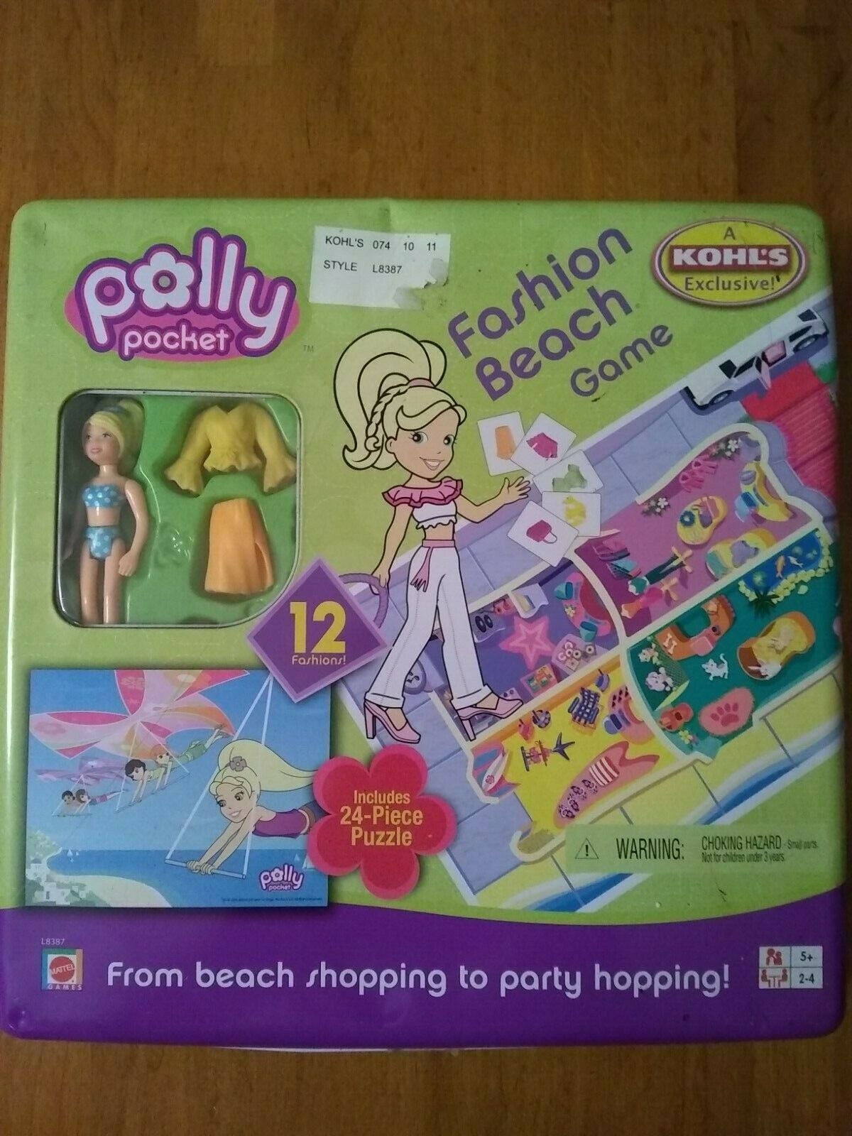 Jogo de tabuleiro boneca polly fashion beach