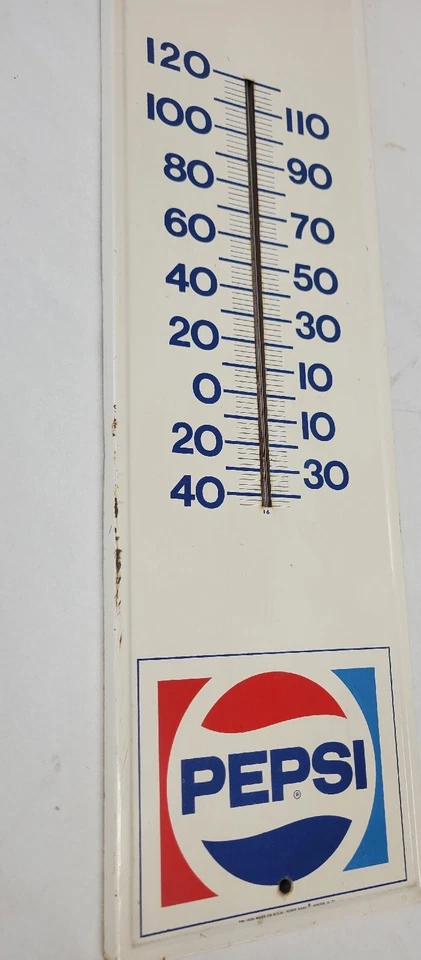 Vintage 1971 Pepsi Thermometer Scioto Signs - Image 2 of 4