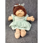 Vintage 1985 Cabbage Patch Kids Doll Coleco KT Brown Hair Brown Eyes Mint Dress