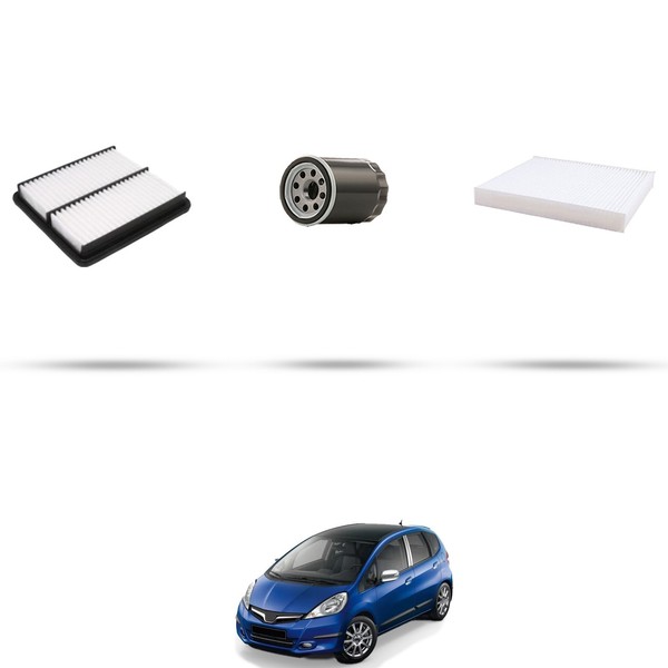 Hoffcar Set Service - 3 Filter Kompatibel Mit Honda Jazz III 1.3 65Kw Von 201-image
