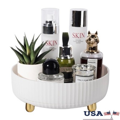 Rotating Cosmetic Organizer Turntable Makeup Storage Bathroom Kitchen Essentials