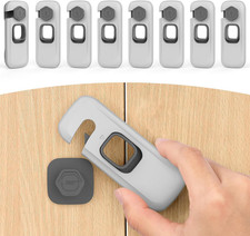 8 Pack Cabinet Locks Baby Proofing, Multi-Purpose Child Proof Cabinet Locks with