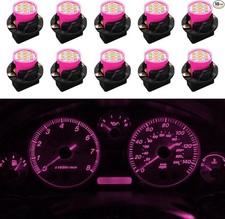 10pcs 194 168 Led Dash Instrument Panel Light Bulbs With Twist Loc Color Pink