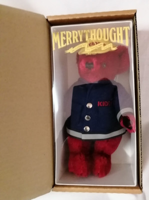 Merrythought Sicherheitsbär ''Feuerwehrmann'', 27 cm, Limited Edition. Neu verpackt mit Zertifikat