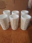 6 Vintage Westmoreland Milk Glass Iced Tea Tumblers • Paneled Grape ~ 4.5 inches