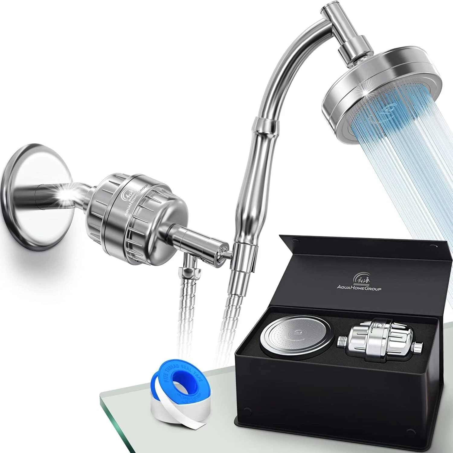 Handheld Shower Head W/ Filter 20 3 Stage Filtration Shower Filter Hard Water