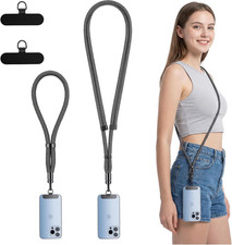 2 Pack Phone Lanyard, Adjustable Crossbody Neck Strap and Wrist Strap