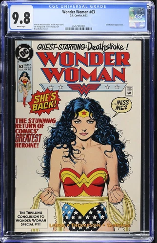 Wonder Woman #63 CGC 9.8 • Brian Bolland Cover • D.C. Comics 1992