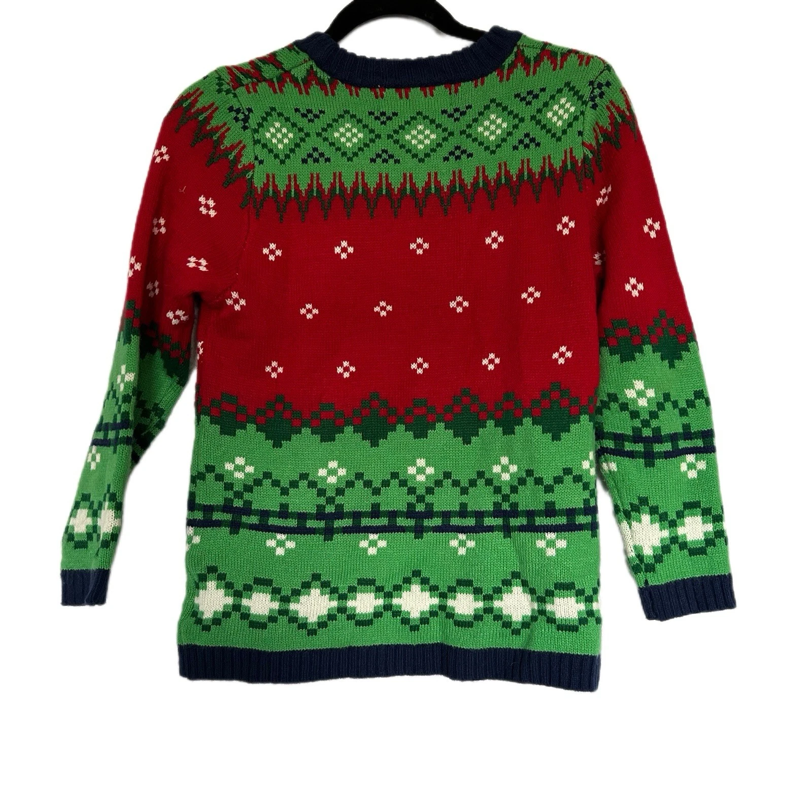 33 Degrees Medium Llama Ugly Christmas Sweater Reindeer Hat Fa La la Holiday EUC