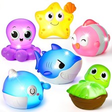 Light Up Bath Toys, Toddler Pool Toys for 1 2 3 Year Old Small, Multicolor
