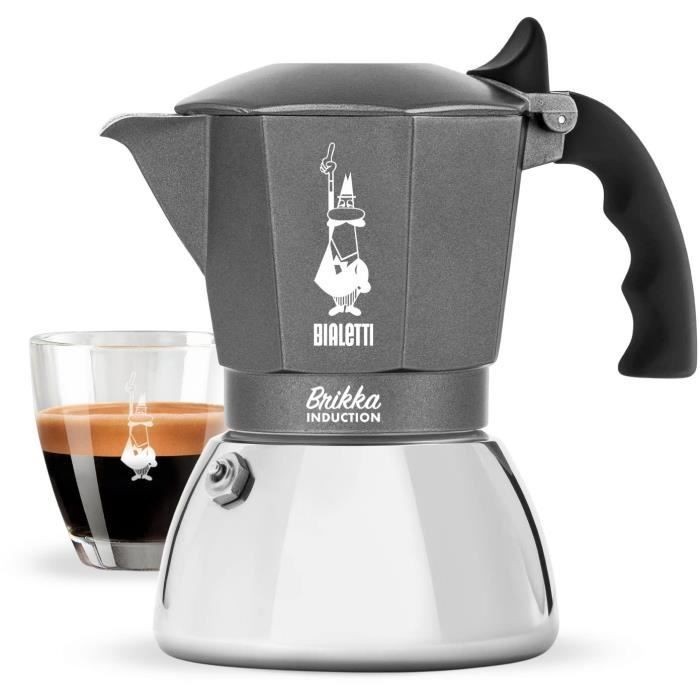 Cafetière Bialetti Brikka Induction 4 tasses avec crème onctueuse comme au bar