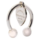 Vintage Tiffany & Co Sterling Silver Horseshoe Key Chain Key Ring Roud Tag 10g