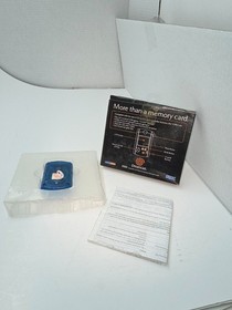 DAMAGED BUT WORKS Sega Dreamcast Clear blue VMU OEM Visual Memory Unit #J11