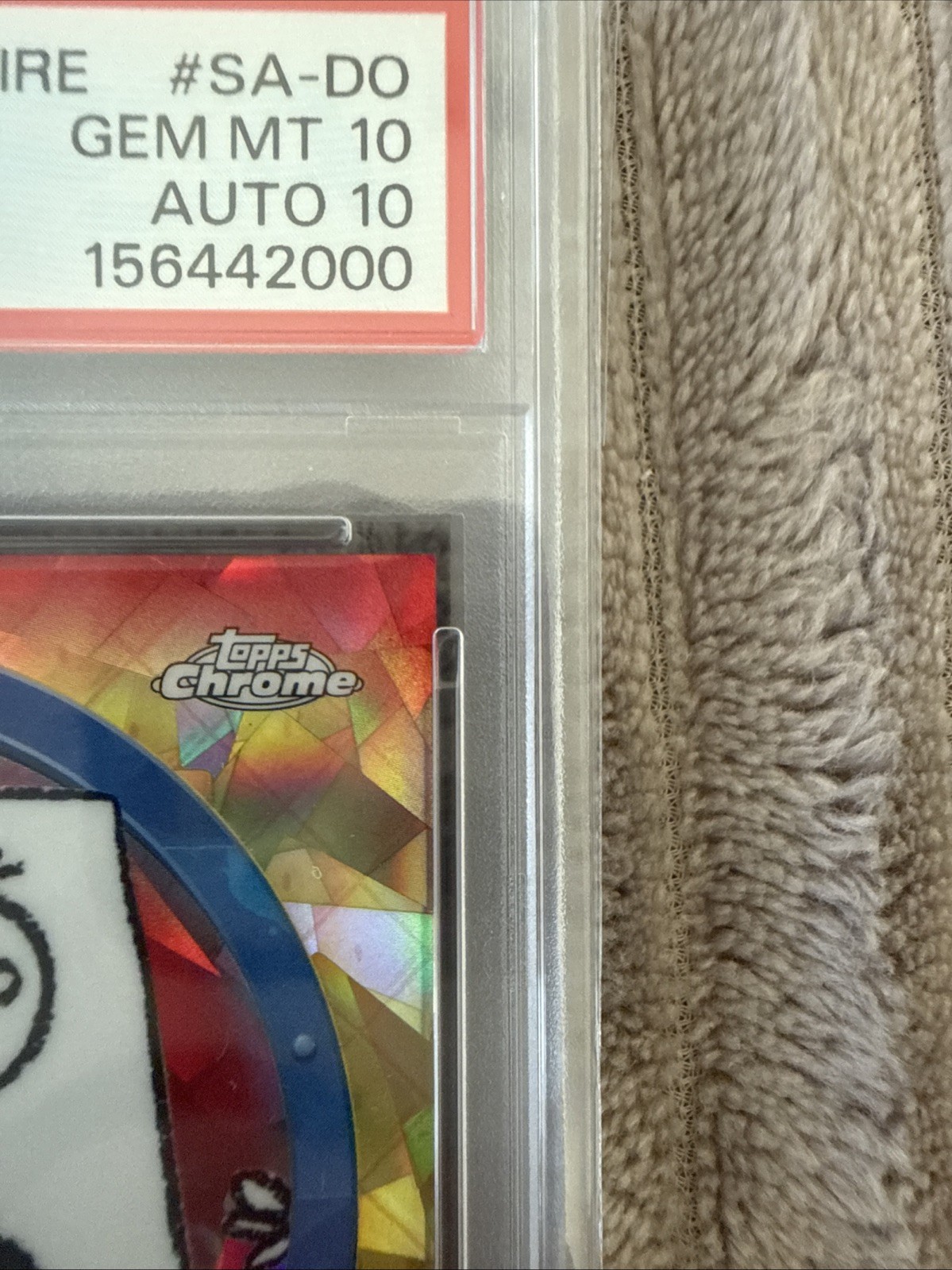 2025 TOPPS CHROME SPONGEBOB SAPPHIRE AUTOGRAPHS PAUL TIBBITT/DOODLEBOB RED 1/5! view 4