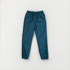 Vintage Columbia Rain Pants Women's Teal Sz S Bottoms Zip Elastic Hem 80s 90s