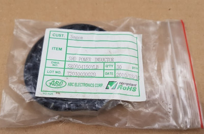 ABC ELECTRONICS SR0604150YLB Fixed SMD Power Inductor Qty/30