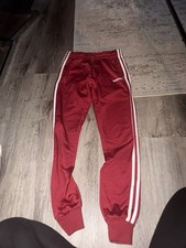 Women  s Adidas Sweatpants Red Adicolor Size XS Trefoil