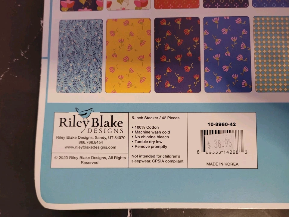 Riley Blake Fabric Sweet Honey Kisses Cotton Quilt Fabric LAYER CAKE NEW - Image 2 of 3