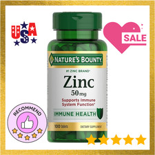 Nature's Bounty Zinc Supports Immune Health 50mg 100 ct Caplets