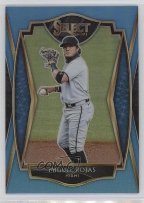 2021 Panini Select Premier Carolina Blue Prizm 24/35 Miguel Rojas #123 0e2x