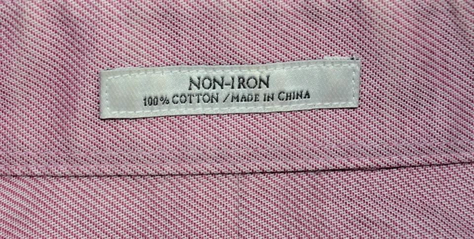 Camisa de vestir Enro para hombre manga larga rosa algodón 17 34/35 Foto 4 de 4