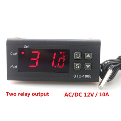 LED Digital Temperature Controller 12V STC-1000 Thermostat Control Sensor Probe