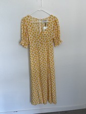 FAITHFULL THE BRAND Linnie Midi Boho Cottagecore Floral Dress Size 4 NWT