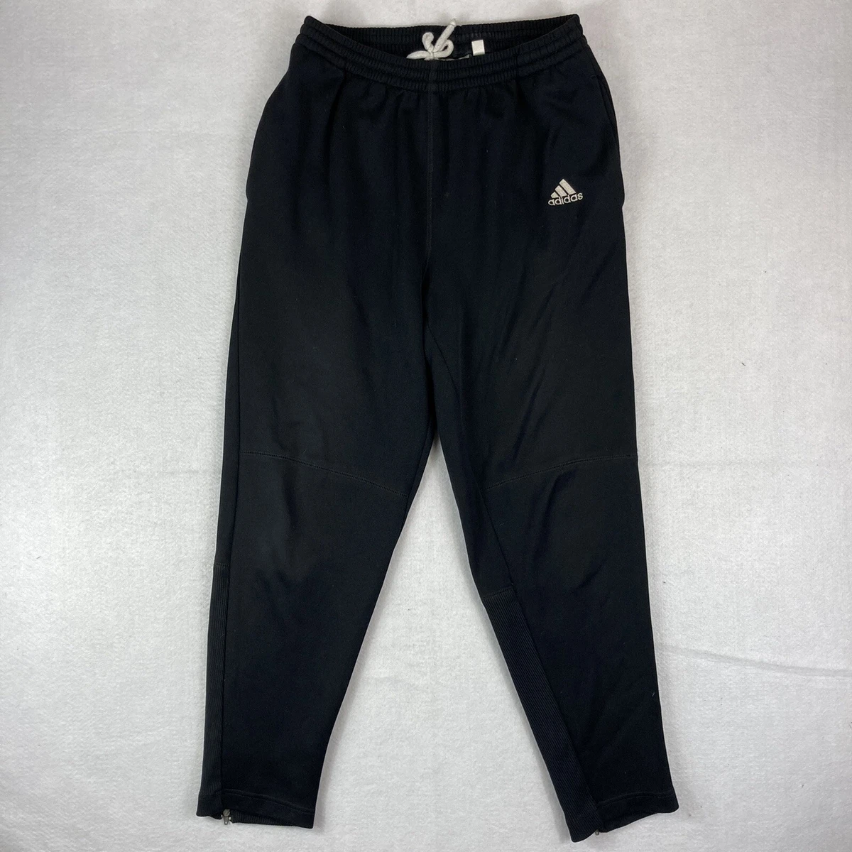 Kro melodramatiske hjælper Adidas Men Small Black Sweatpants Logo Zip Pockets &amp; Tapered Zipper Leg  | eBay