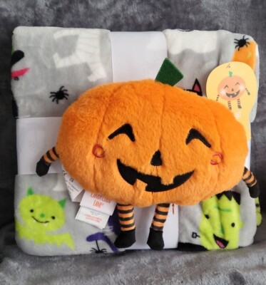 Tk Maxx Halloween Überwurf & Leucht Kürbis Kissen Kissen Set Süß Neu Homesense