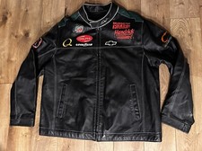NASCAR Jeff Hamilton Dale Earnhardt Jr National Guard Wilson Leather Jacket XXL