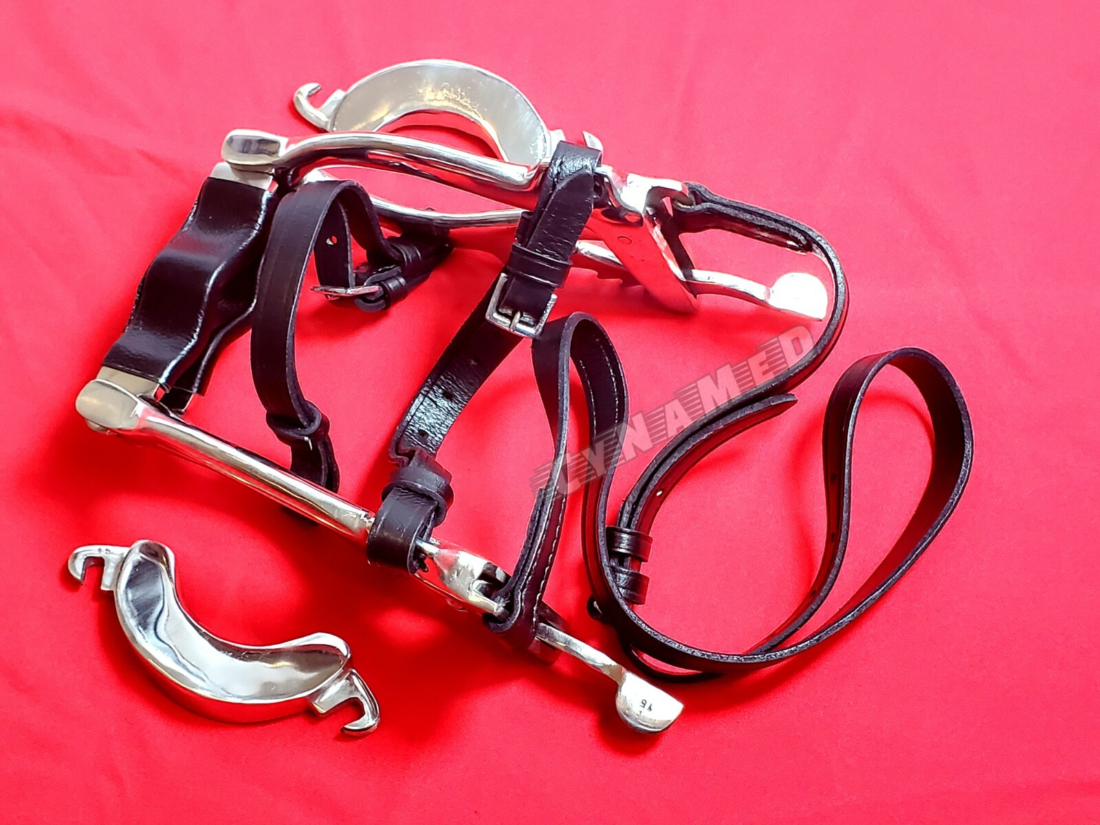 Horse Dental Speculum Equine Mouth Gag Drop Leather Strap