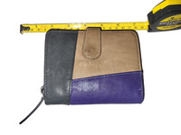 Echt Leder Unisex GeldböRse 3 Farbig Portemonnaie Geldbeutel Brieftasche