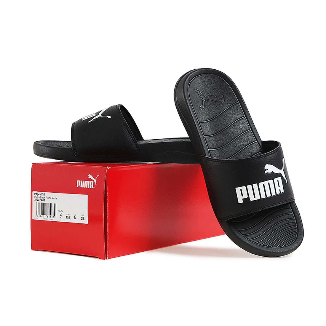 puma slippers red