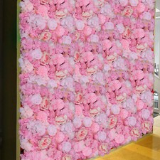 6X Artificial Silk Flower Wall Panel Wedding Party Venue Background Floral Decor