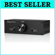 Compact Hi-Fi Passive Preamp with XLR/RCA Volume Control for Audiophile Speakers